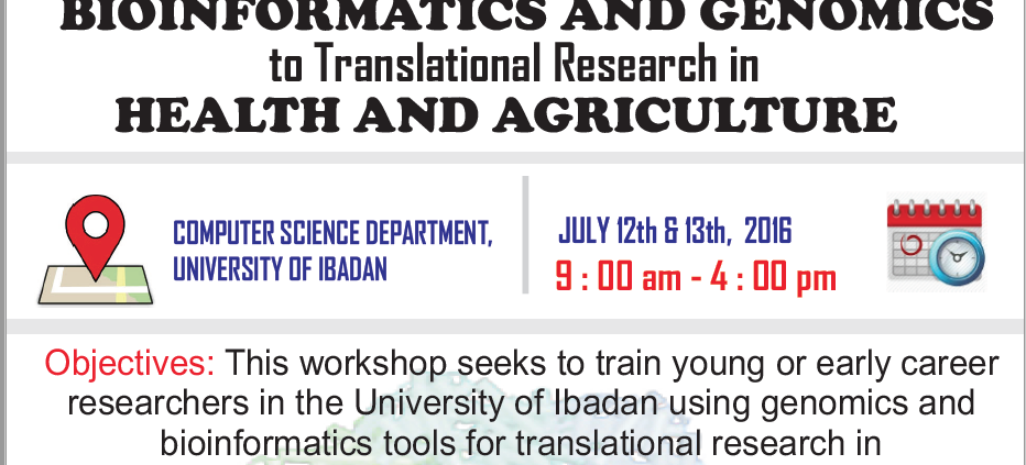 BIOINFORMATICS AND GENOMICS WORKSHOP 2016